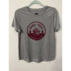 Smokey Bear heather grey shirt womens size large